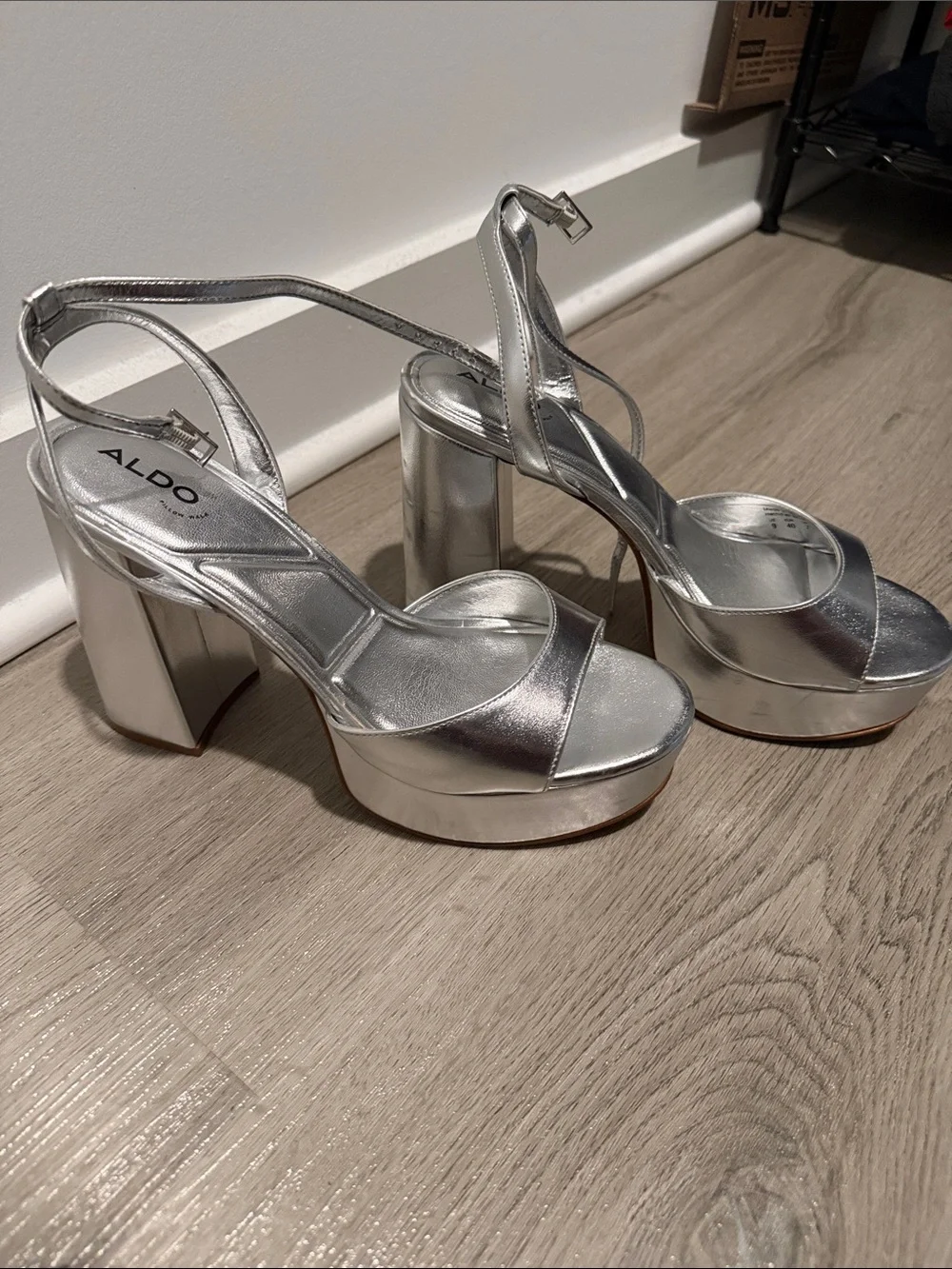 Aldo strappy metallic